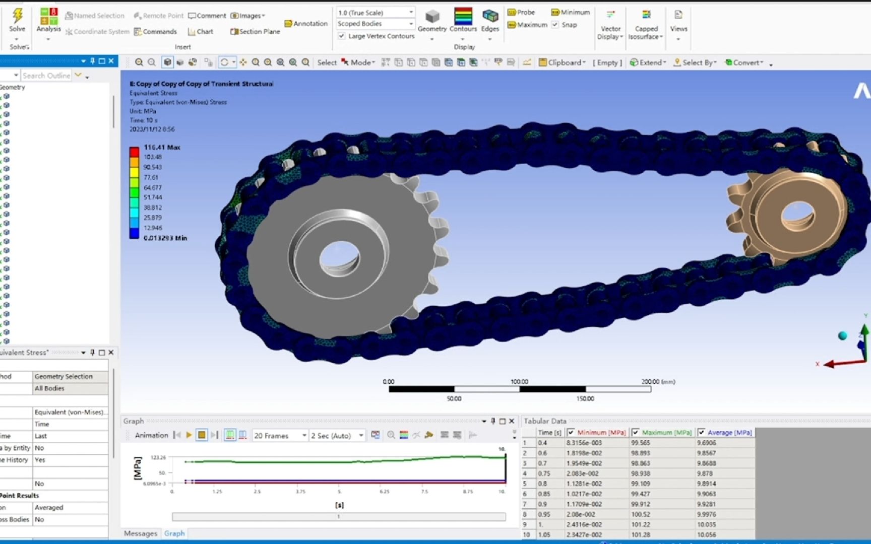 [图]Ansys Workbench下的链传动模拟