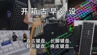 开箱一些古早外设：“真古键盘、裂开键盘、长脚键盘、换皮键盘...