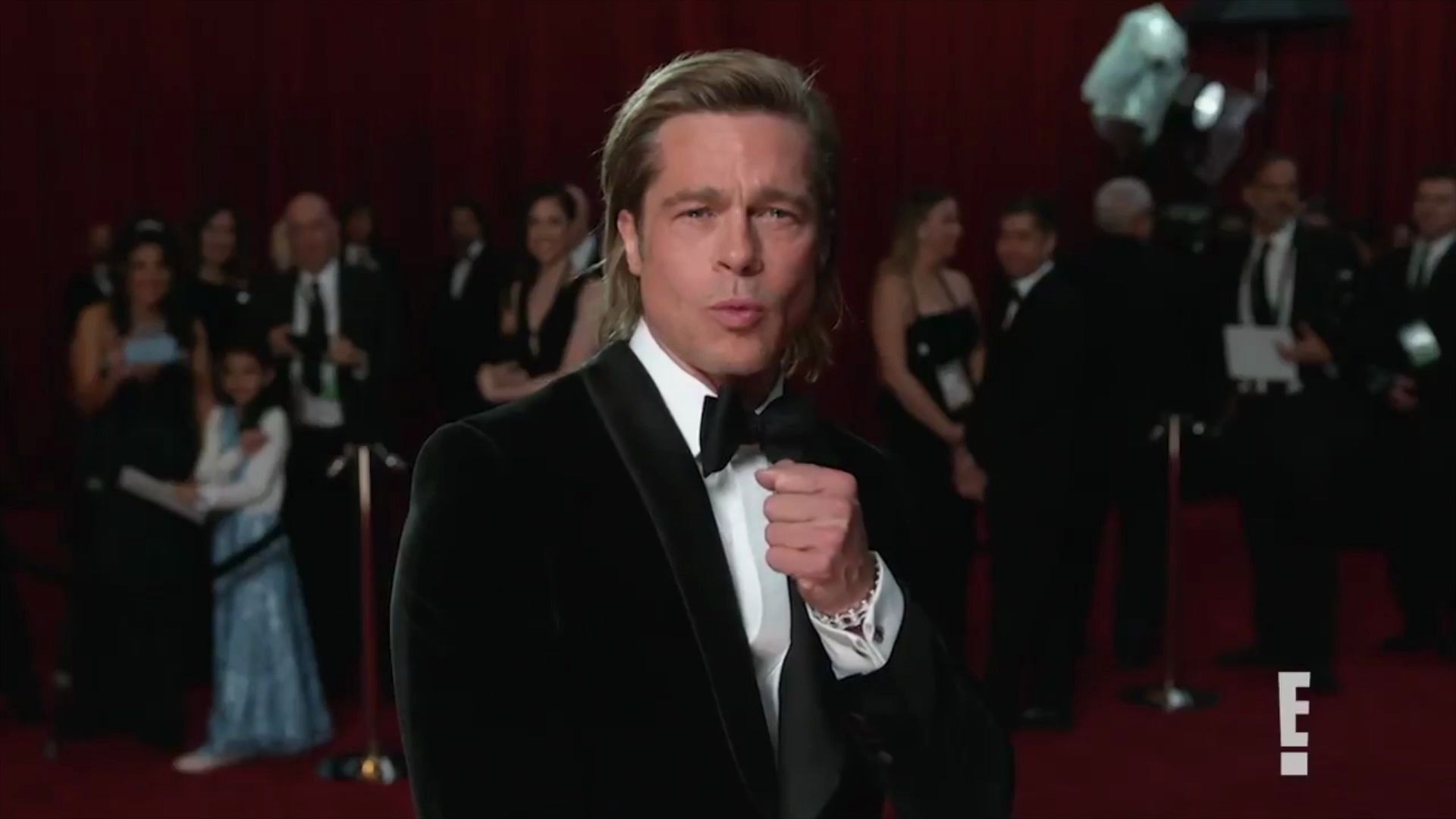 奥斯卡红毯慢动作布拉德皮特超帅气