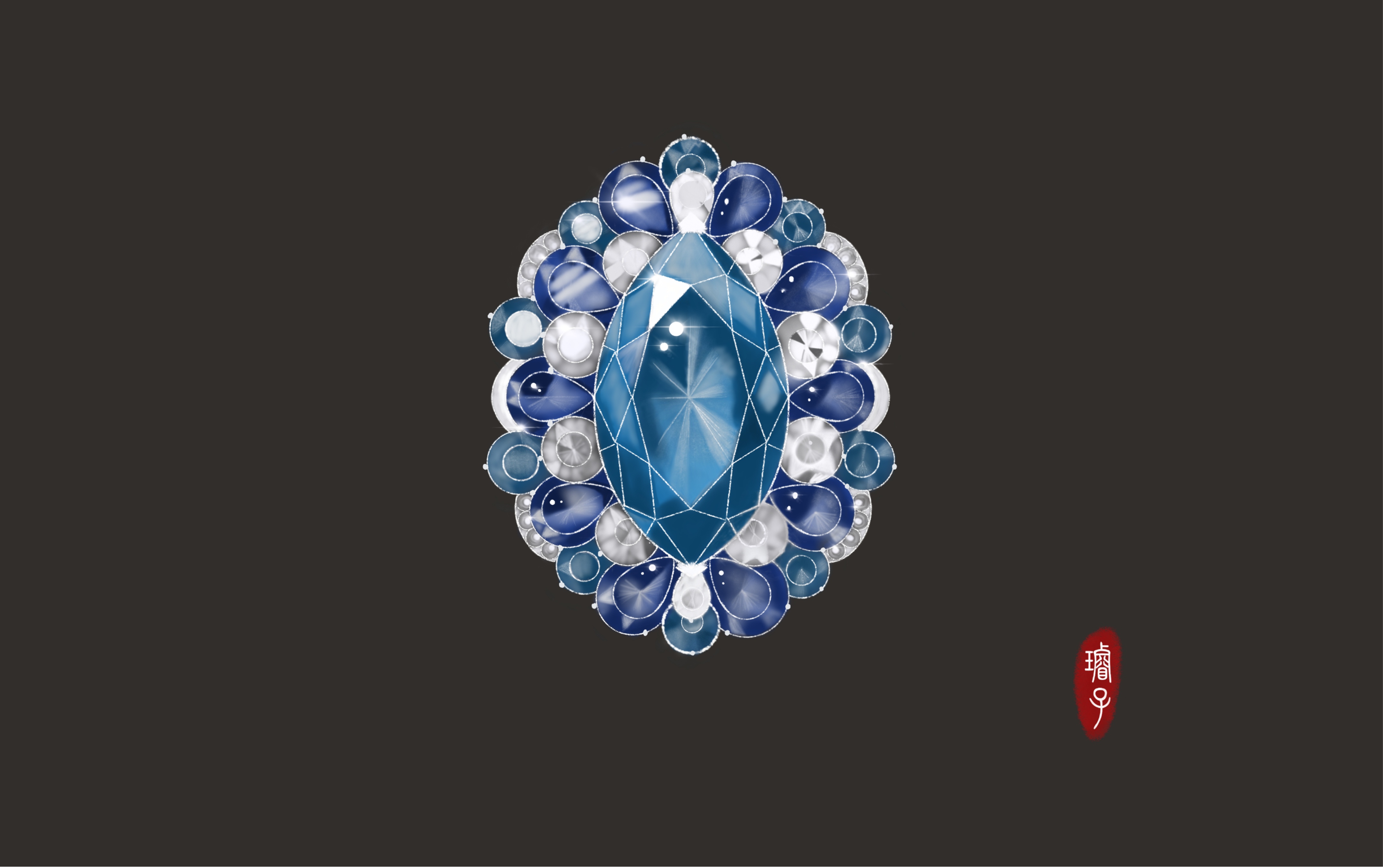 「ipad手绘p6」珠宝临摹