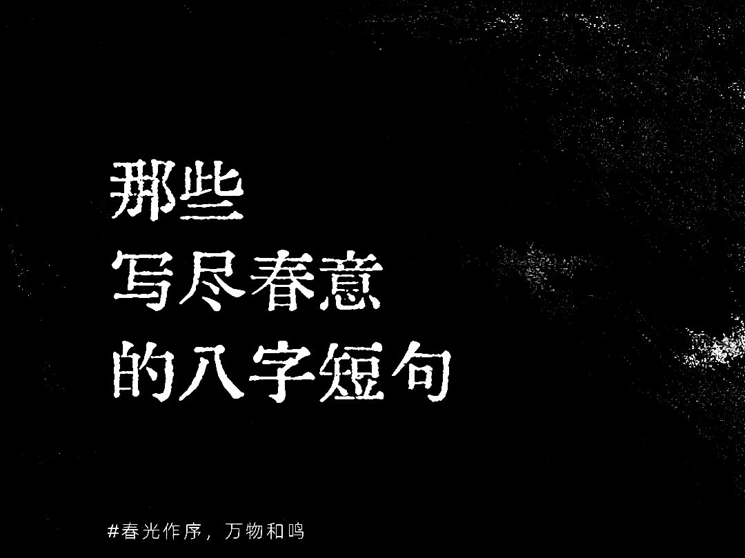 “那些写尽春意的八字短句”哔哩哔哩bilibili