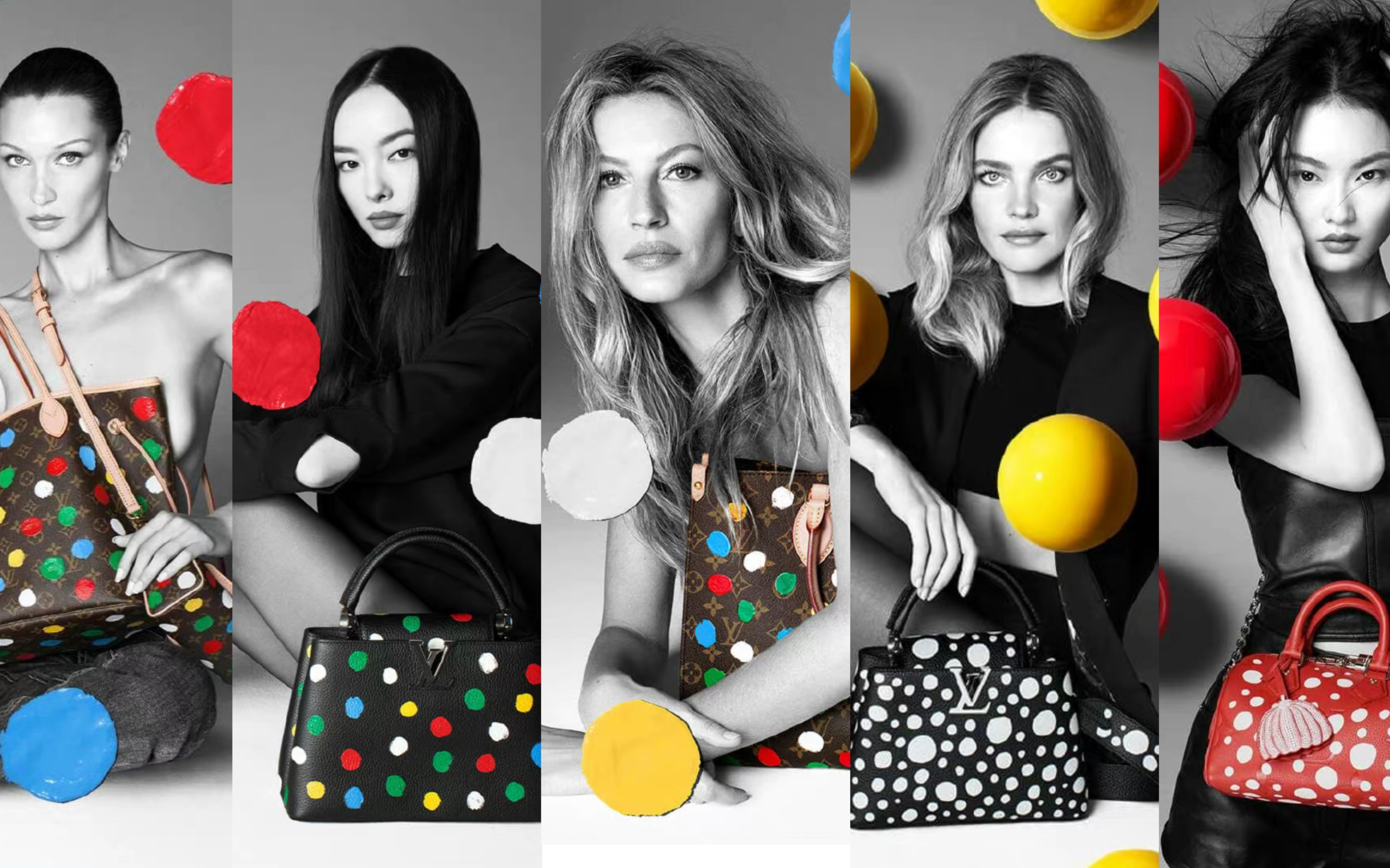 louis vuitton x 草间弥生(yayoi kusama )全新联名系列广告大片