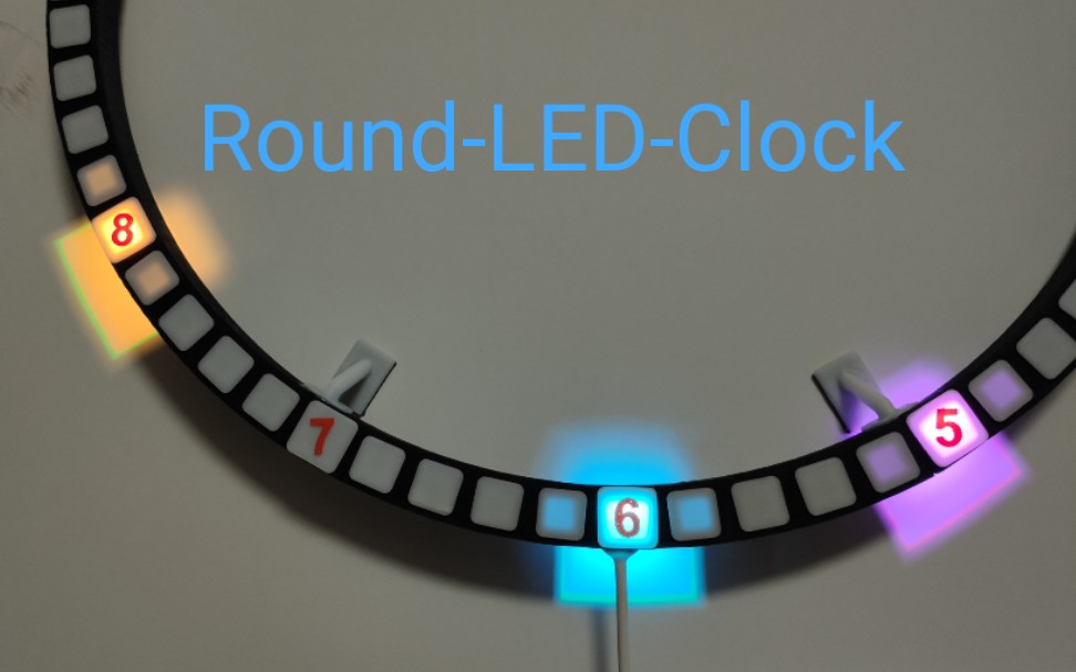 led时钟 esp8266 ws2812 环形时钟 round led clock哔哩哔哩bilibili