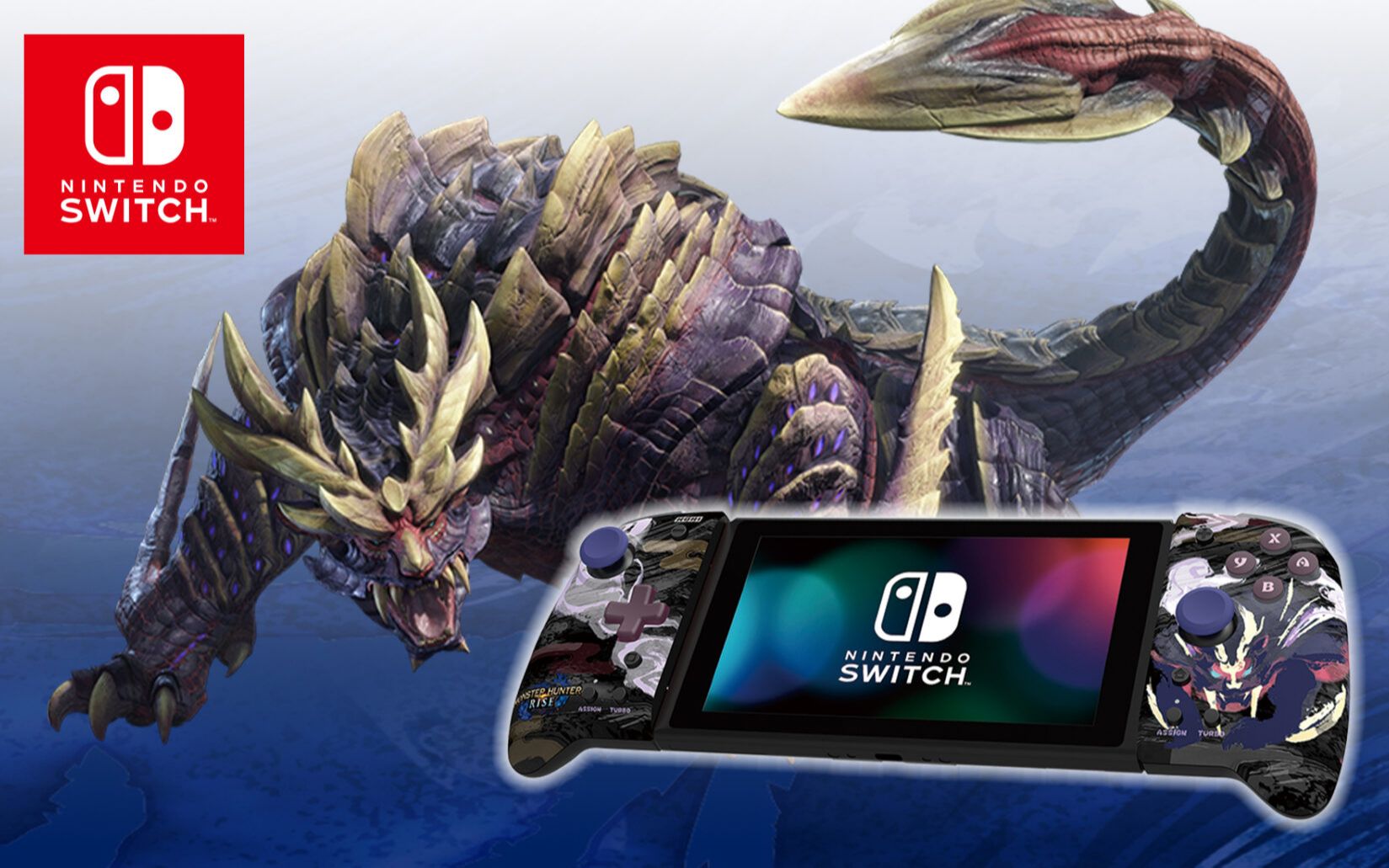 hori怪物猎人崛起switch专业扩展手柄宣传片