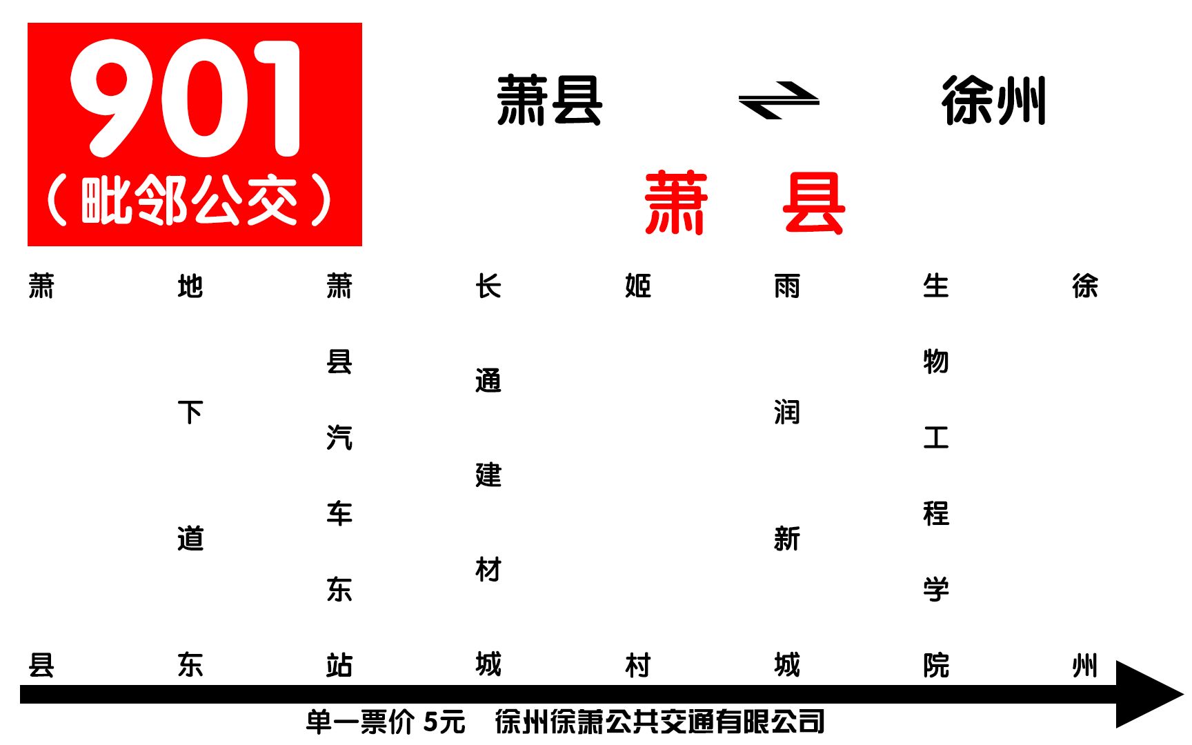 [图]【虹羽交通联合】【XZPub004】徐州徐萧公共交通有限公司901路（萧县火车站-淮西客运站）