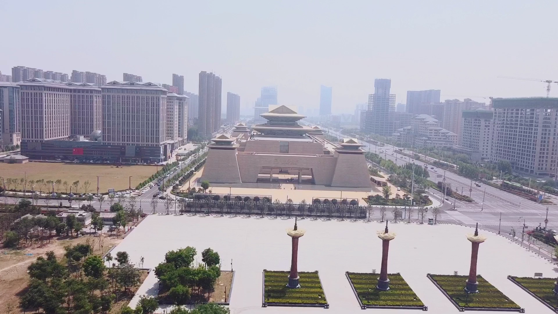 航拍开封博物馆