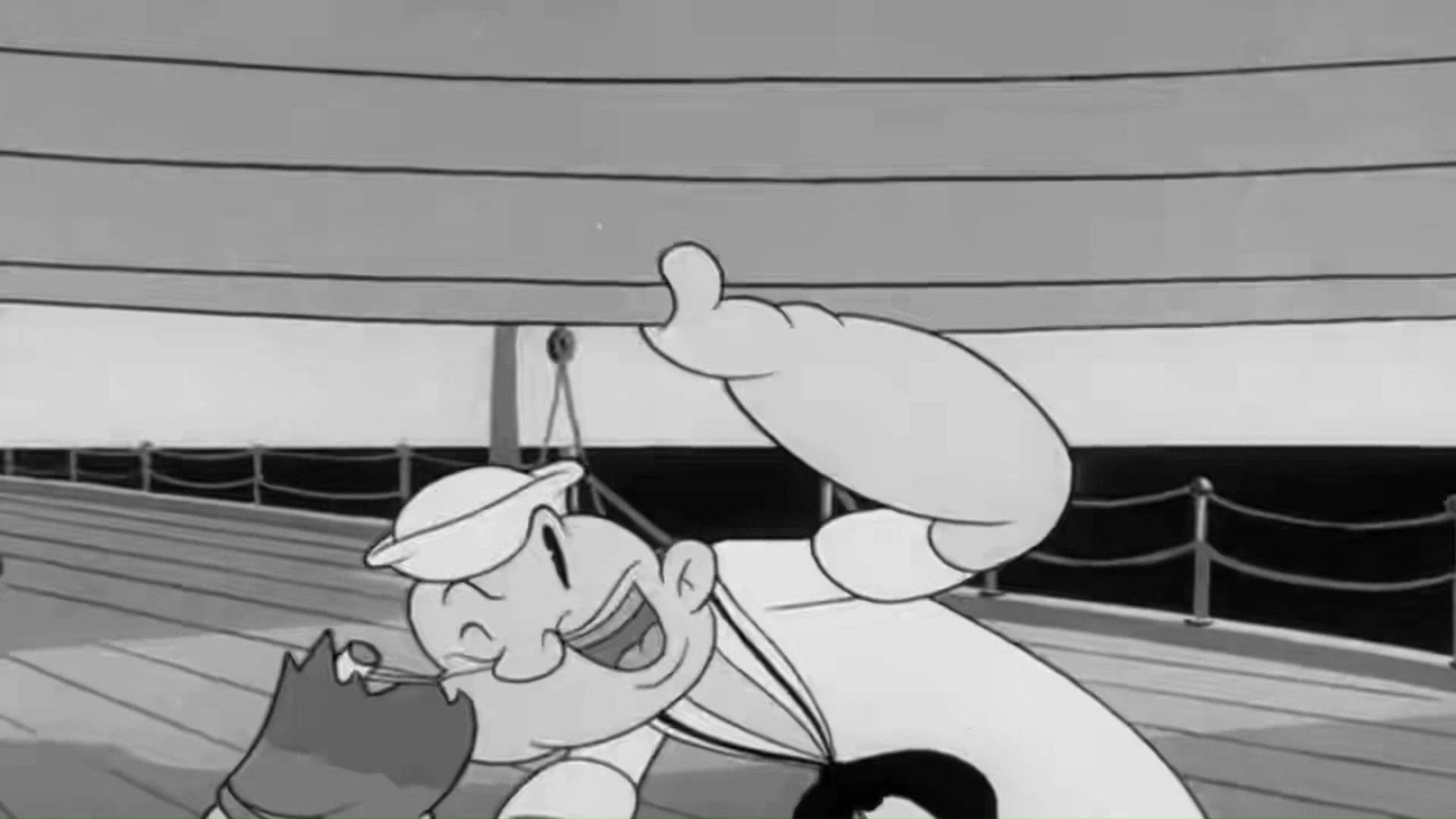 大力水手 黑白版 第117集 太虚弱而无法工作