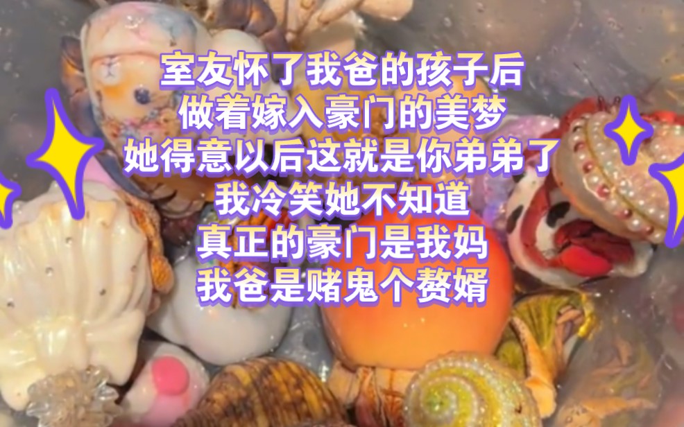 室友怀了我爸的孩子后,做着嫁入豪门的美梦,她得意洋洋以后这就是你弟弟了,我冷笑,她不知道真正的豪门是我妈,而我爸是签了婚前财产分割的赘婿...