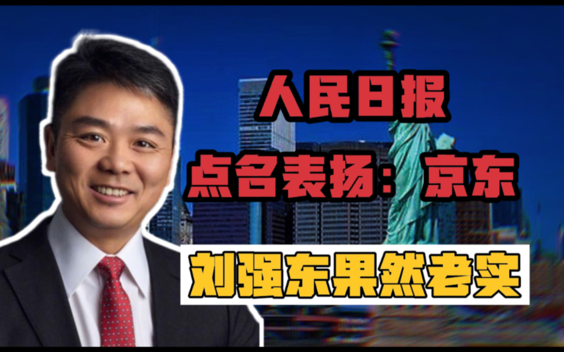 人民日报点名称赞京东, 28万员工待遇真不错,刘强东果然是个“老实人”哔哩哔哩bilibili