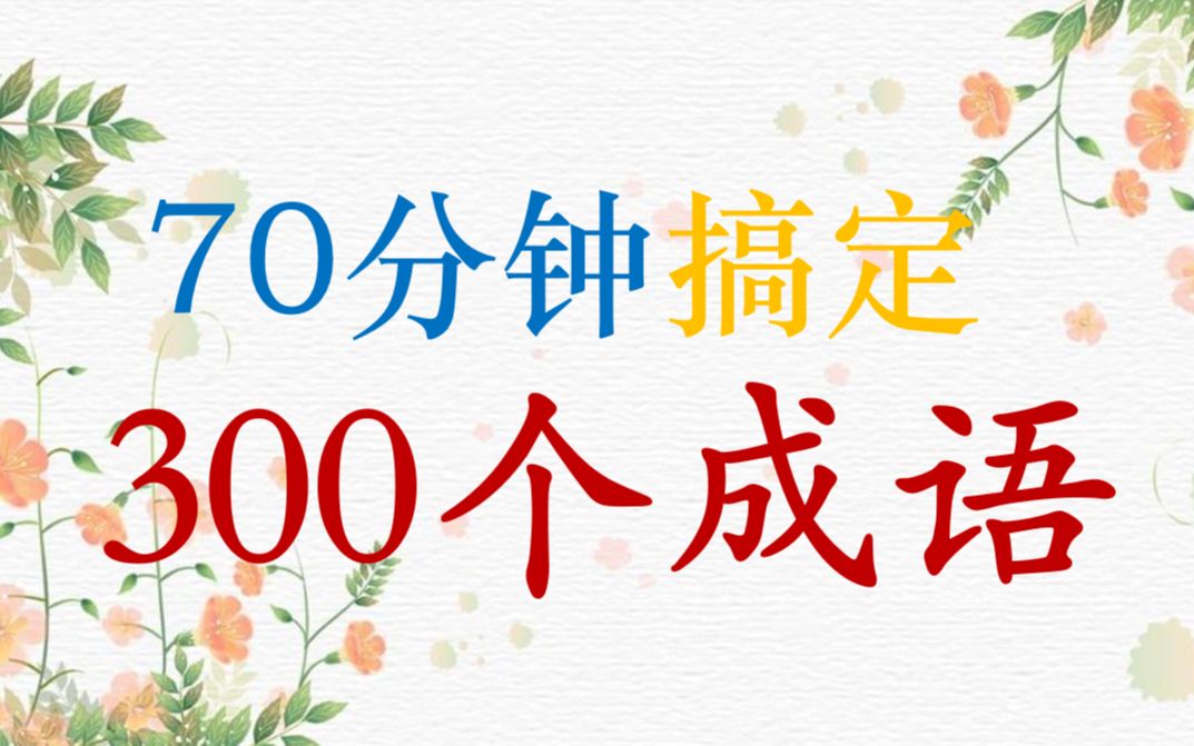 70分钟搞定300个成语(2130)哔哩哔哩bilibili