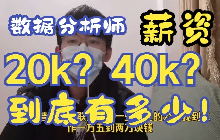 数据分析师的薪资大揭秘!20k?还是40k!哔哩哔哩bilibili