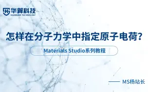 Download Video: 华算科技-MS杨站长 | Materials Studio-怎样在分子力学中指定原子电荷？