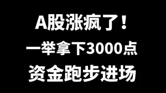 Download Video: 收评：A股涨疯了！一举拿下3000点，资金跑步进场