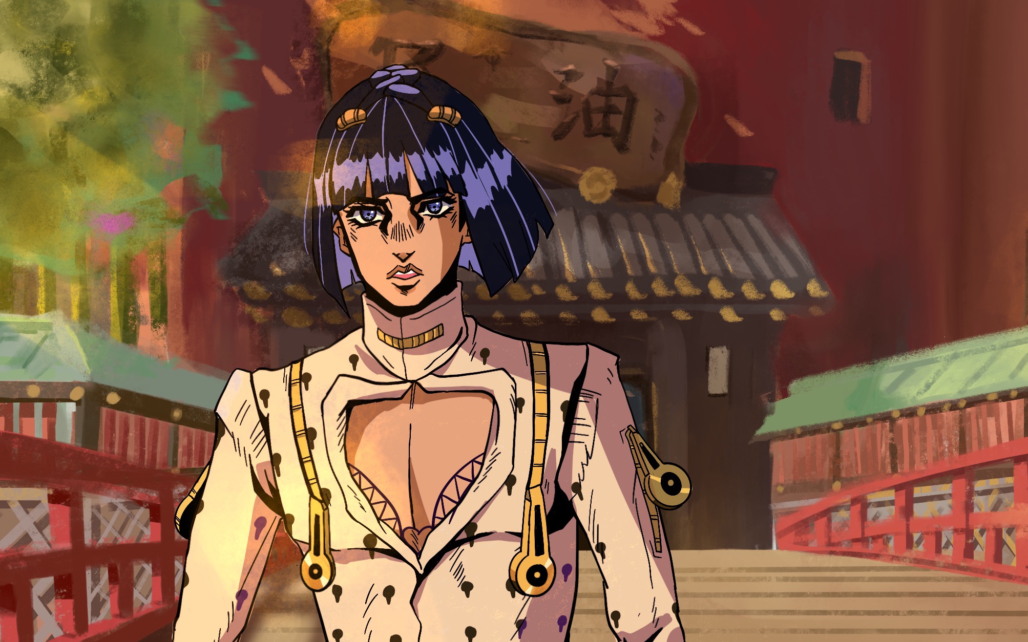 【ipad procreate】jojo布加拉提《汤屋前》