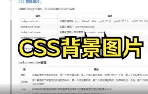 Download Video: 【CSS教程】2022超前CSS3教程，CSS背景图片，一招教会你！