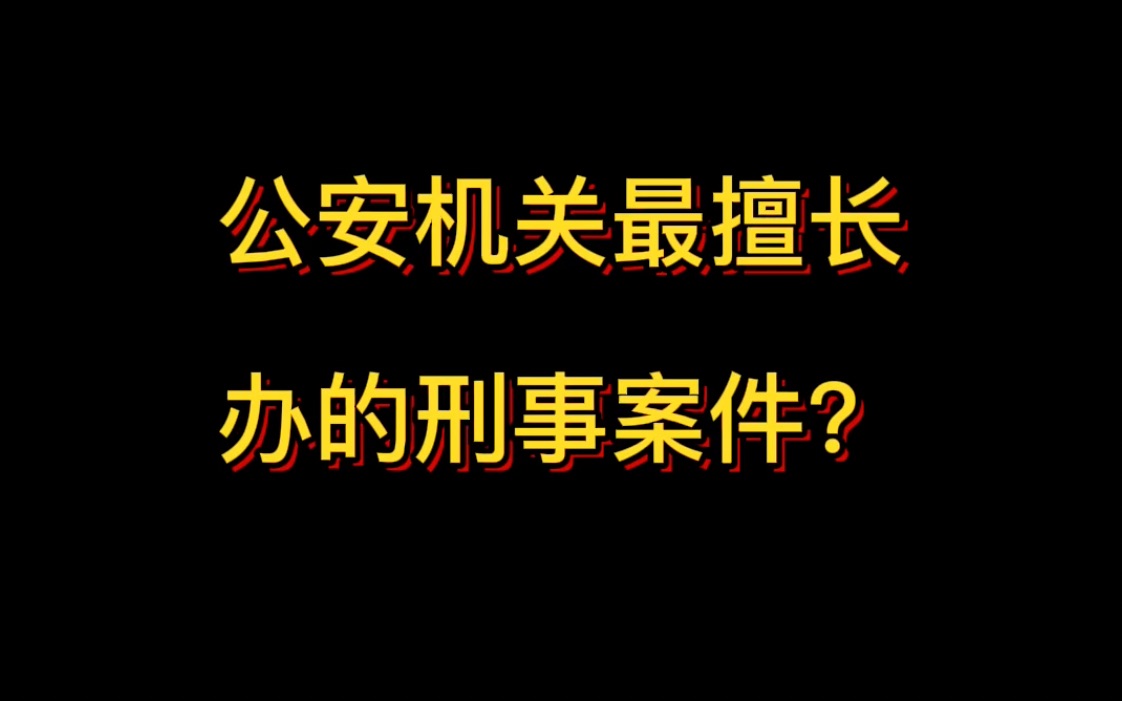 公安机关最擅长办理什么刑事案件?哔哩哔哩bilibili