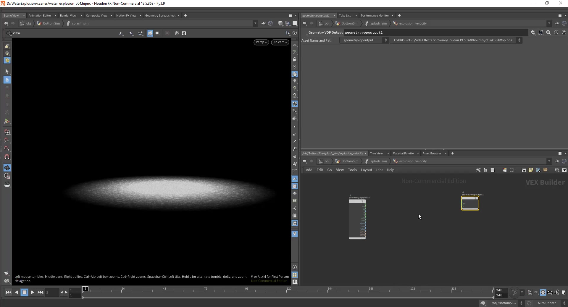 houdini水面爆炸特效教程