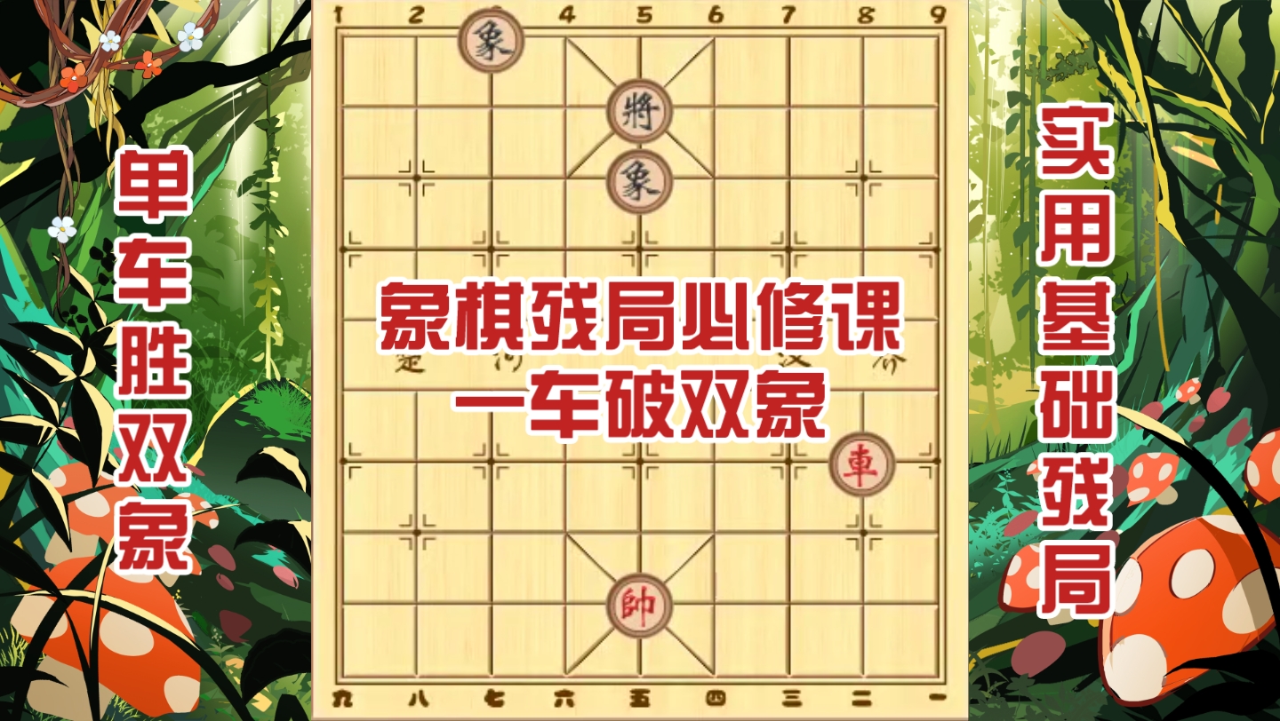 象棋残局必修课〕实用基础残局单车双象