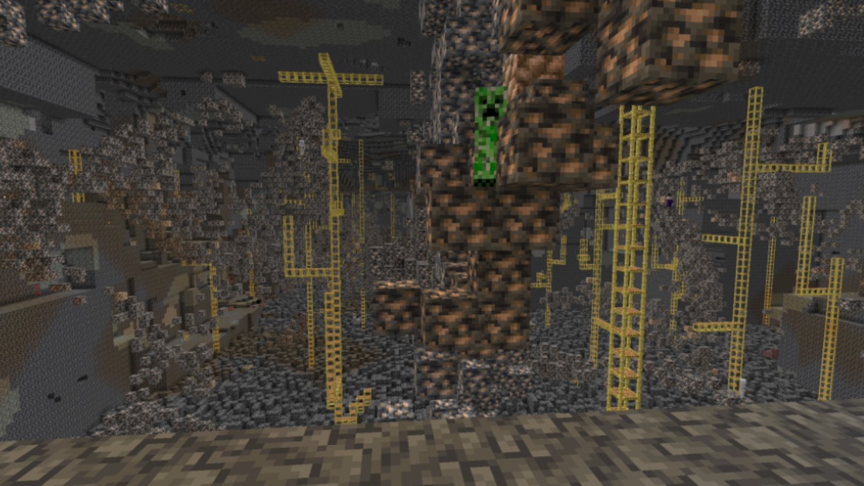 【我的世界】目前见过最大的铁矿脉