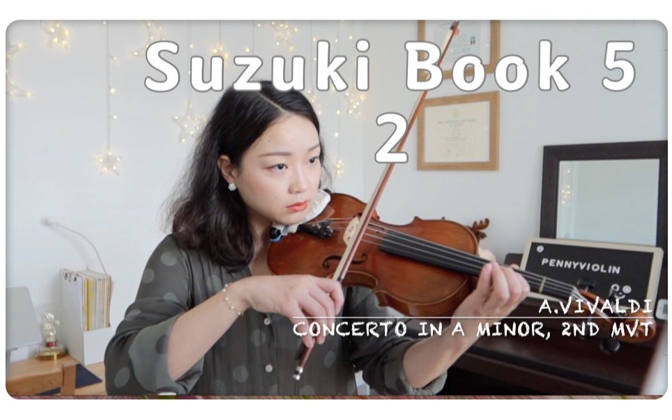 [图]维瓦尔第 A小调协奏曲第二乐章 Concerto in A Minor, Op.3 No.6, 2nd Movement 独奏 | 铃木小提琴第册