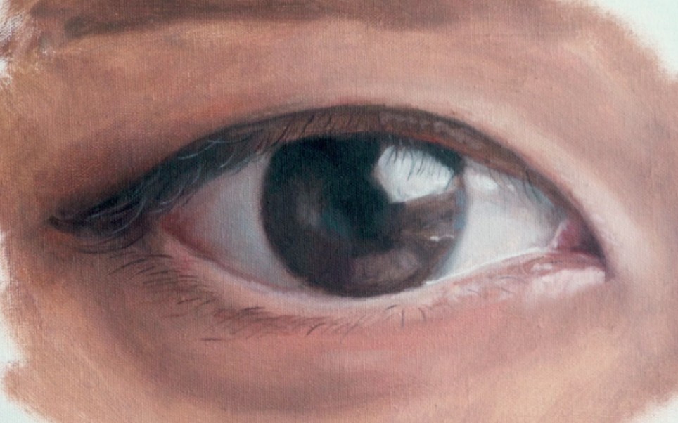 四维老师油画示范画眼睛