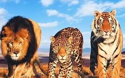 老虎的威慑力太强悍了虎狮豹体型差异对比