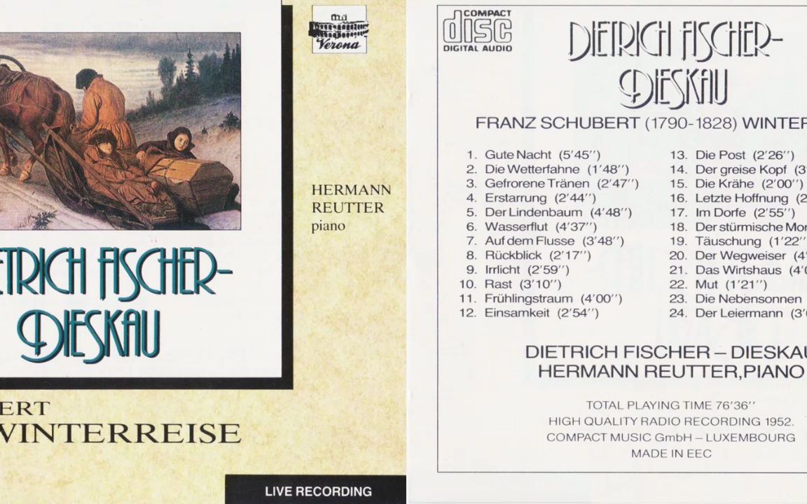 [图]05 Schubert- Winterreise, Op. 89, D 911 - 5. Der Lindenbaum舒伯特冬之旅 迪斯考 菩提树