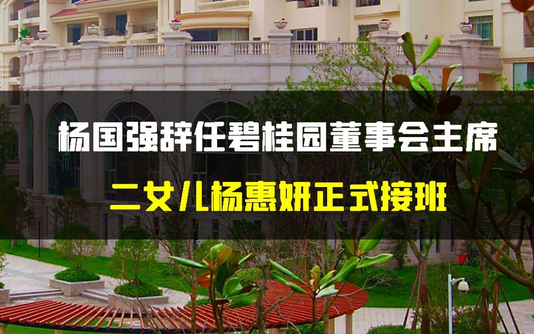 杨国强辞任碧桂园董事会主席,二女儿杨惠妍正式接班哔哩哔哩bilibili