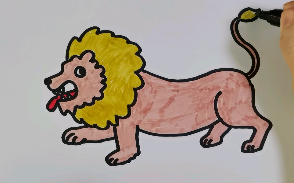狮子王野猪简笔画图片