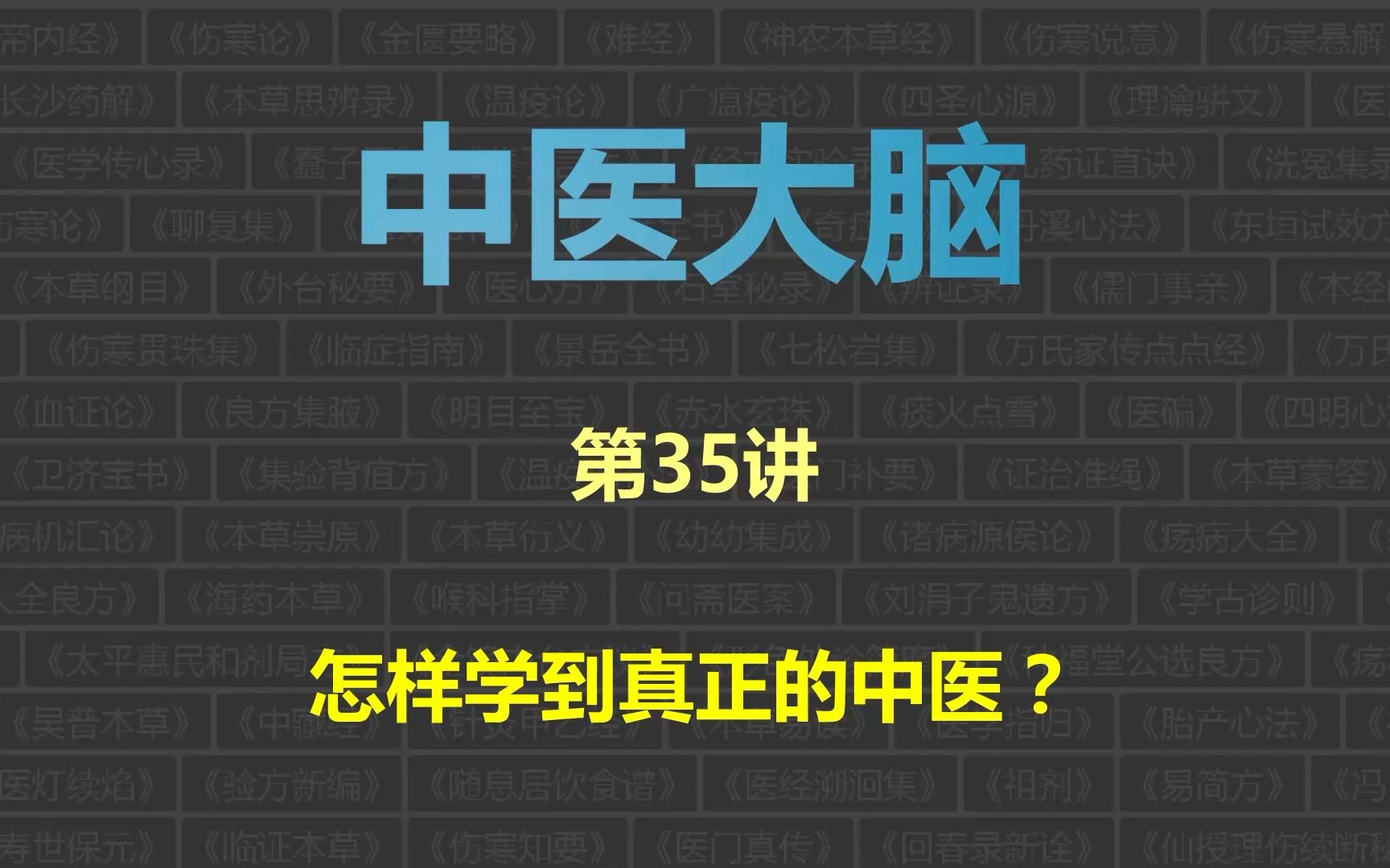 中医大脑,第35讲:怎样学到真正的中医?哔哩哔哩bilibili