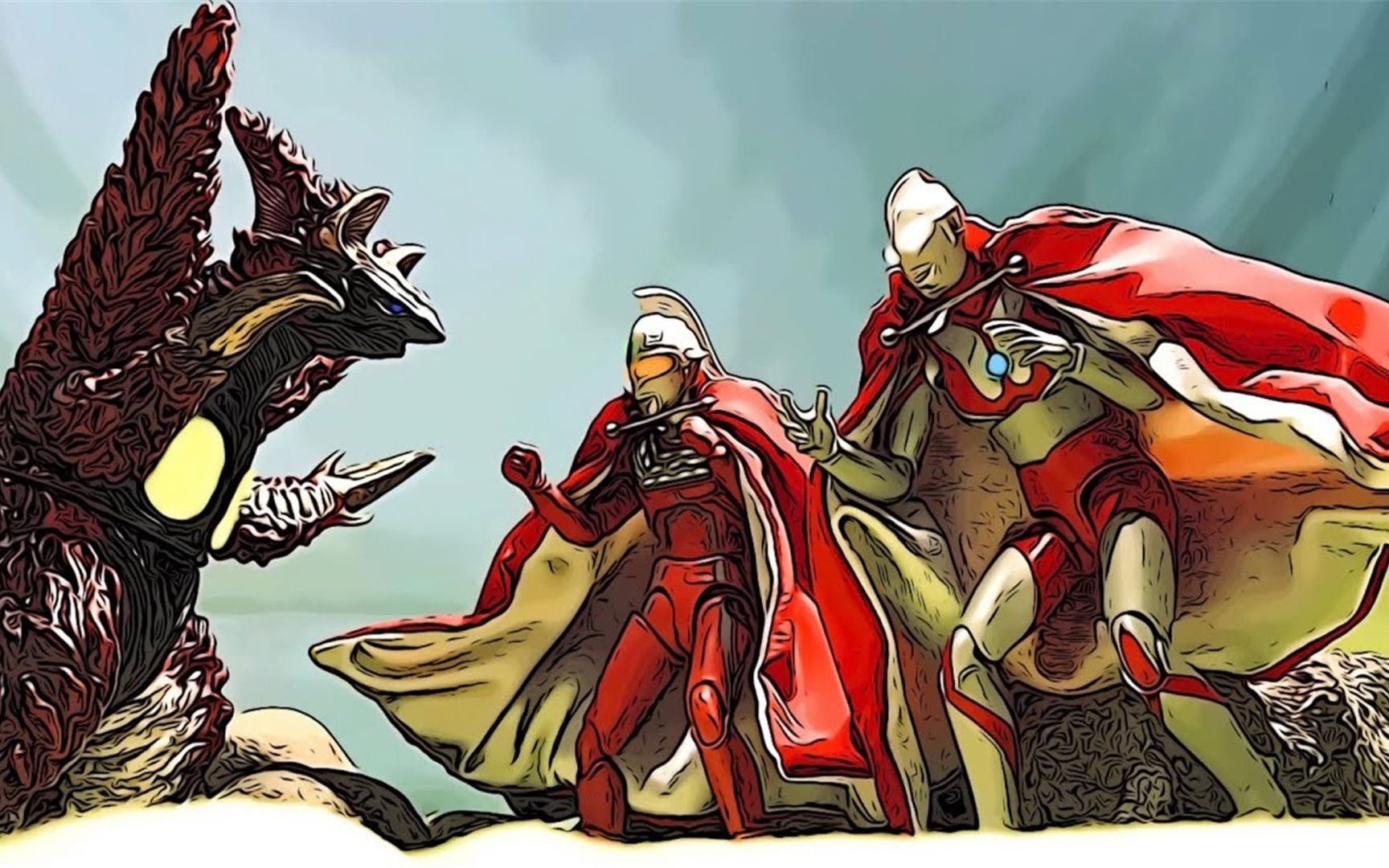 合体魔王兽芝庞顿现身,初代奥特曼都不是对手,幸好赛文及时赶到