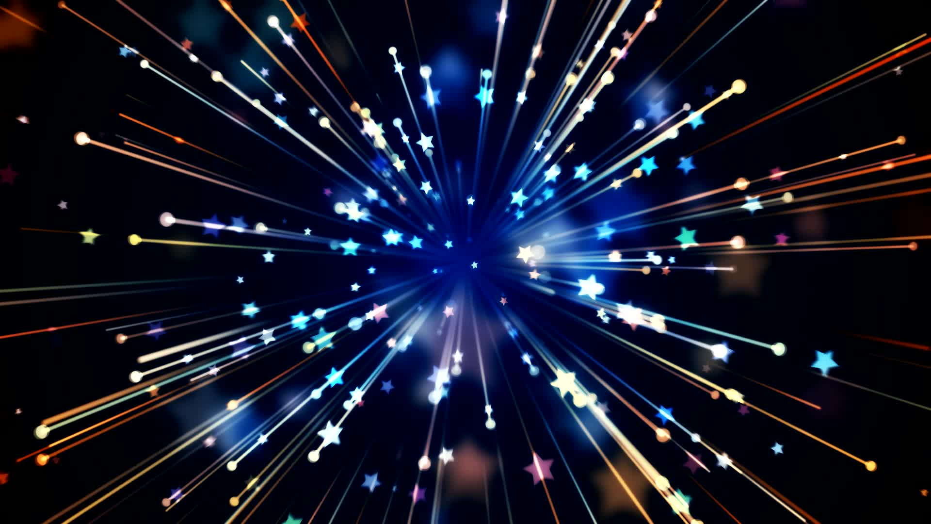 【后期素材老王子】(特效素材)烟火般的五角星光绽放在夜空