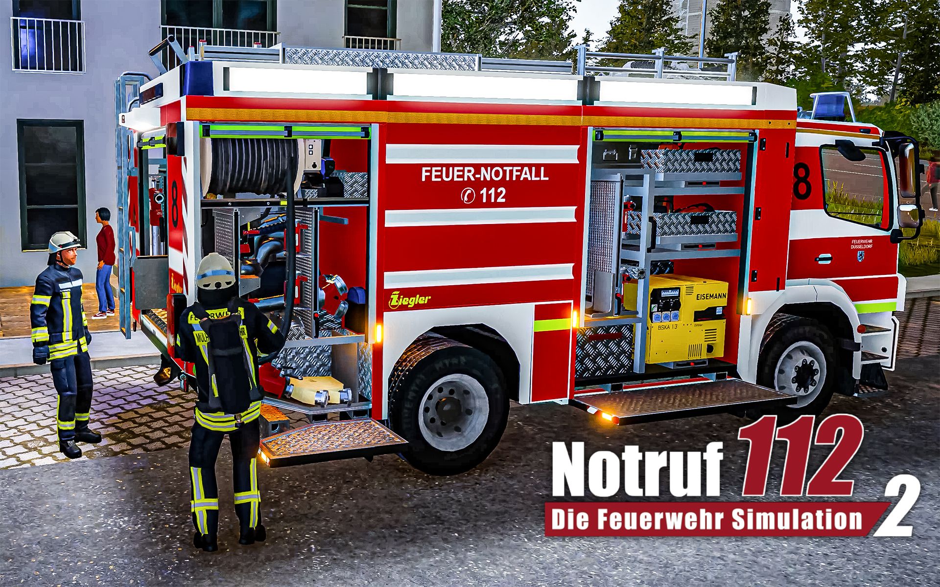 紧急呼叫112-消防模拟2 #6:挪车禁止 扑灭车库旁垃圾桶的火灾