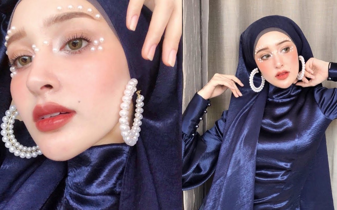 【泰国美妆】头巾宝妈用平价产品完成的珍珠光彩妆容79saira mirror