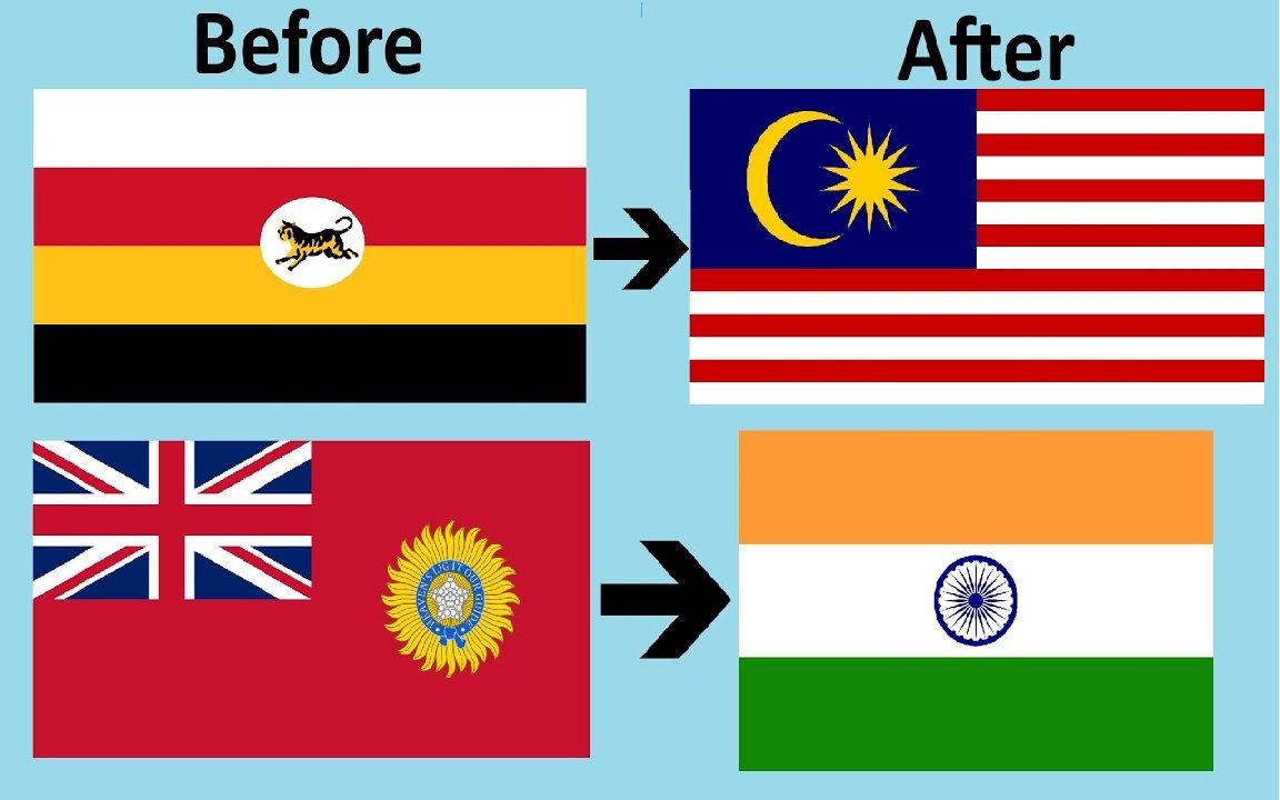 一些国家独立前的国旗之一