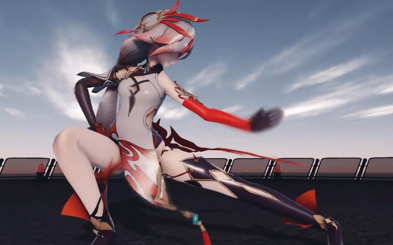 崩坏3符华的十二路谭腿船新武术表演老爷们点个赞吧▽╲