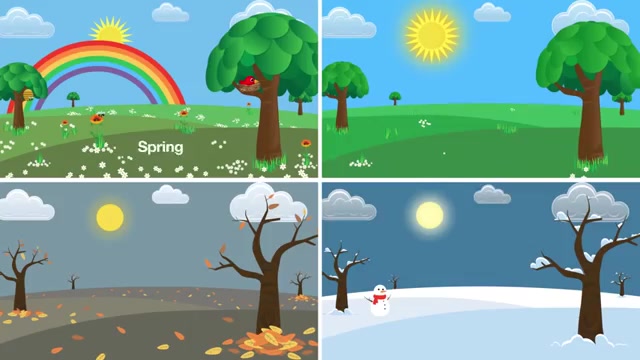 【全球精品早教】英语四季儿歌 (seasons song)