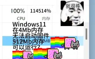 Download Video: 当win11只有4Mb的内存，连固件都无法启动