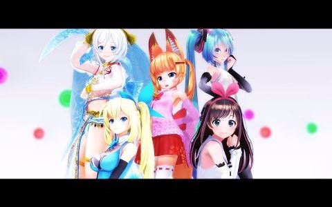 【MMD】 随心所欲Mercy 【4人虚拟Youtuber+初音】哔哩哔哩bilibili