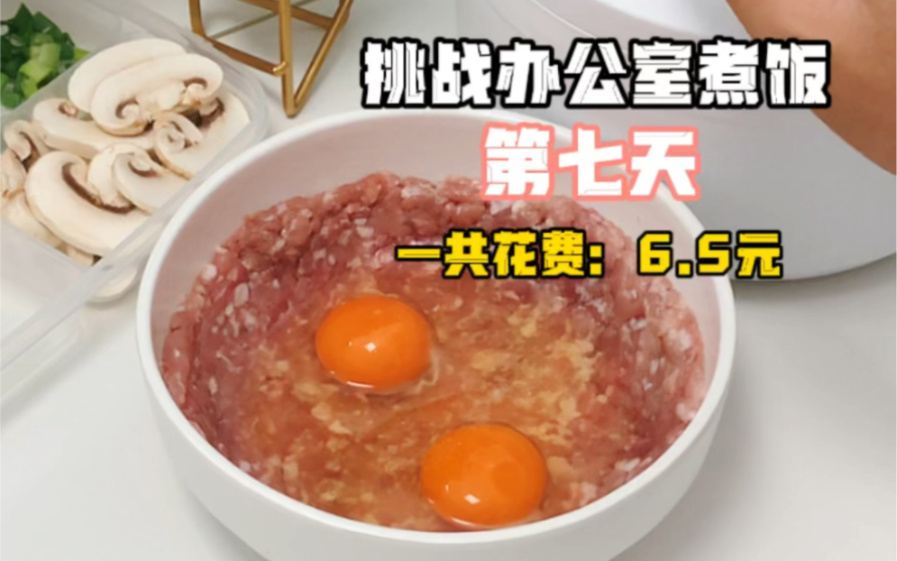 挑战办公室煮饭第七天:肉沫蒸蛋哔哩哔哩bilibili