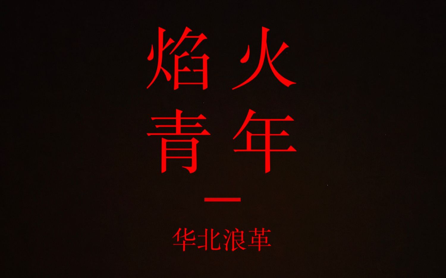 【影视混剪】华北浪革《焰火青年》——每个青年都可以是慷慨赴死的