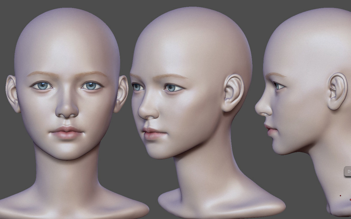 maya人物建模:零基础box到完整女性人头模制作过程演示