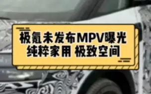 Download Video: 极氪未发布的全新MPV外观曝光，摒弃商务，完全家用