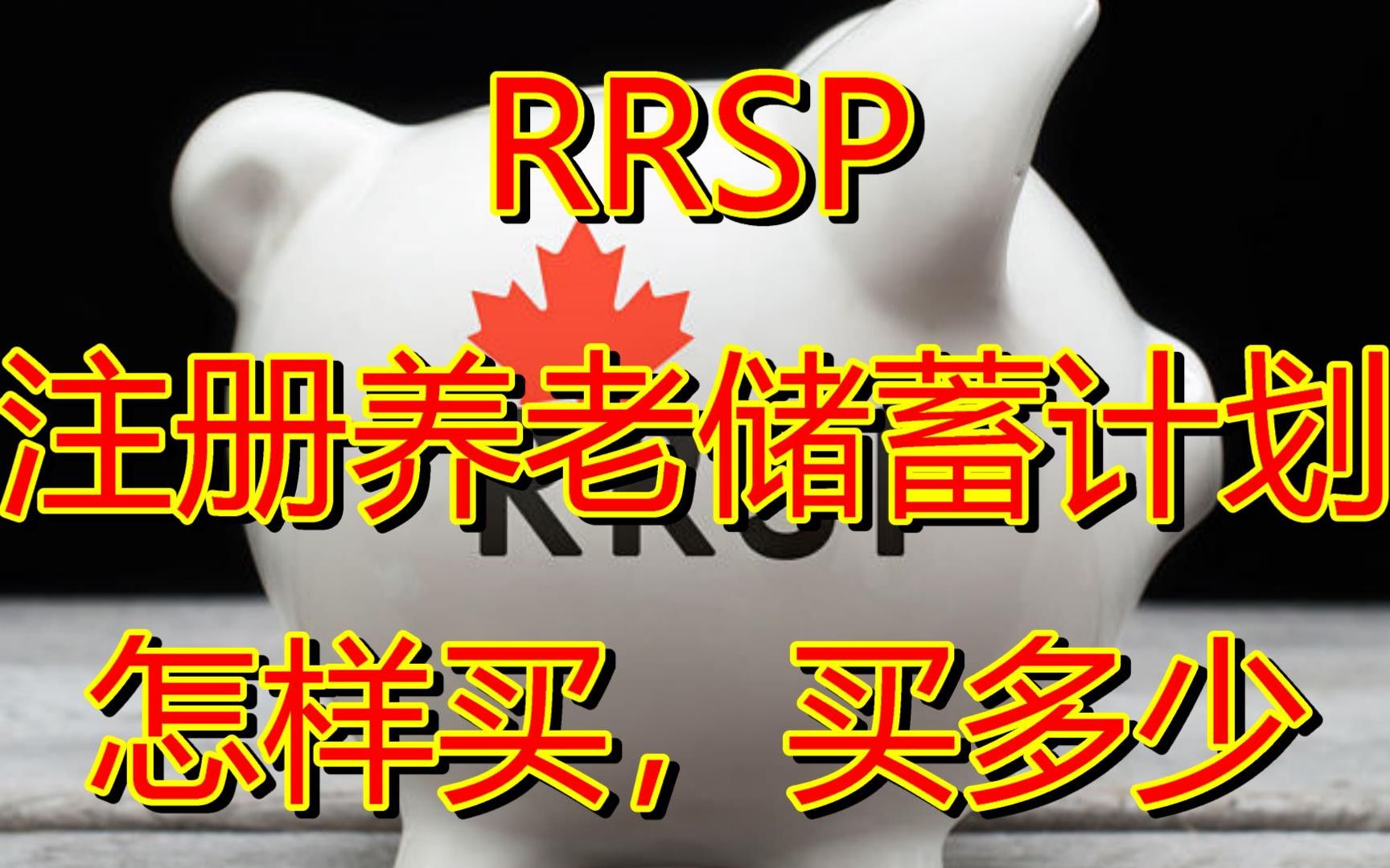 RRSP注册养老储蓄计划,怎样储蓄,储蓄多少哔哩哔哩bilibili