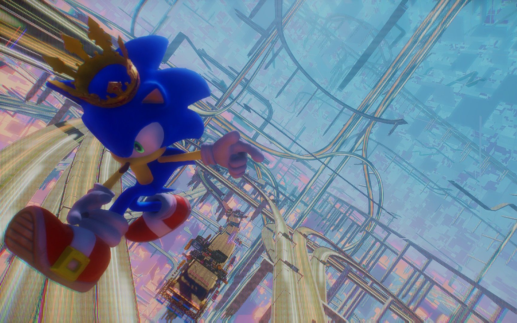 【索尼克未知边境】电脑空间4-2无限制条件速通------45秒31毫秒