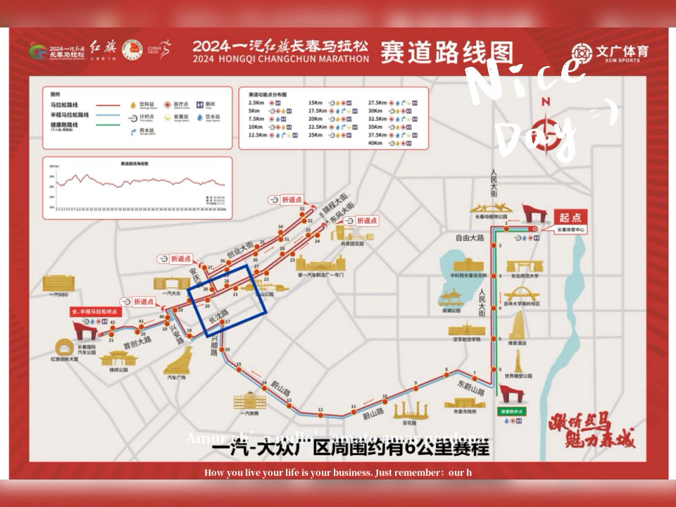 长春国际马拉松路线图