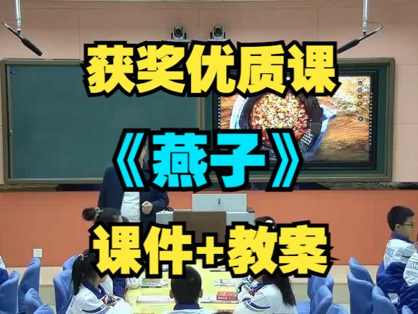 获奖小学语文三年级下册《燕子》王成军老师省级教学视频公开课(含PPT课件教案)哔哩哔哩bilibili