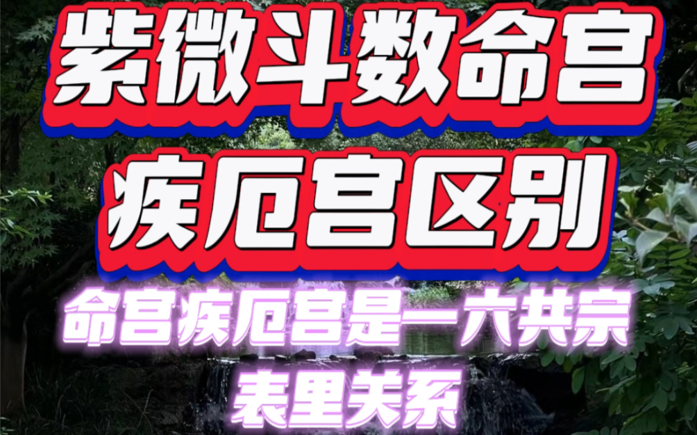 紫微斗数命宫,跟疾厄宫命宫定义因果所在是命.气运上灵魂上的我、命运的事情疾厄宫定义也代表你.肉身,肉体承载,人间承载的多少,身体上的事情,...