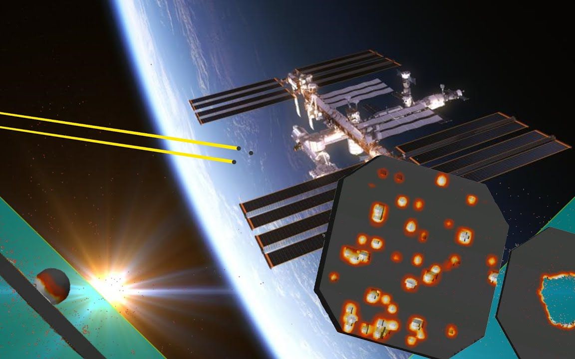 用超高速铝球模拟太空碎片对国际空间站的伤害哔哩哔哩bilibili