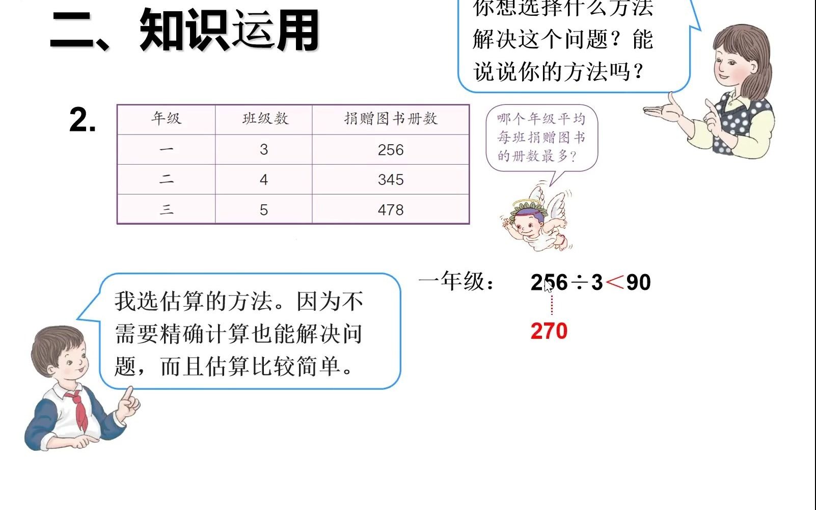 [图]三年级数学系第2单元除法估算例题9的学习视频